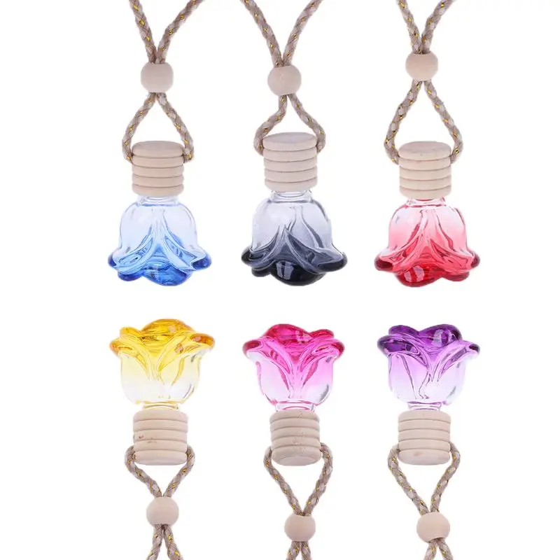 1 шт. автомобильные эфирные масла в форме розы флакон для духов пустой подвесной