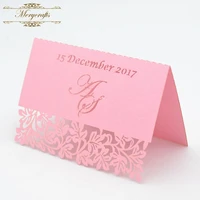 new products party supplies tc04 laser cut leaves place card for wedding decoration