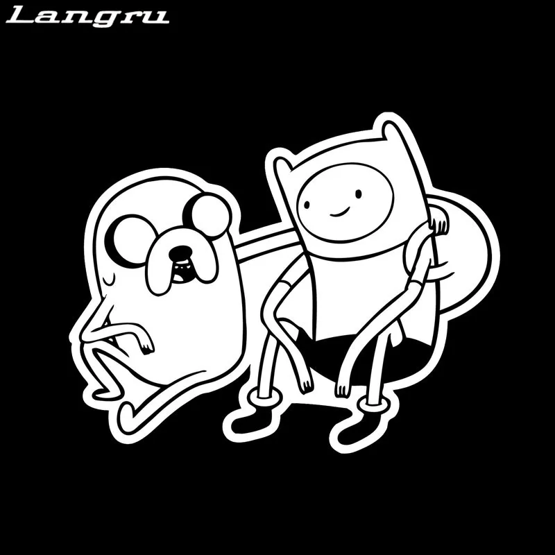 Langru крутая графика Время Приключений Джейк и Финн стикер автомобиля стиль