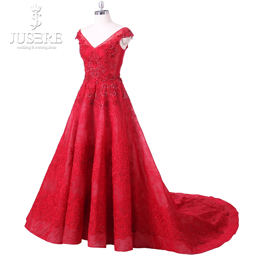 Fast Shipping Plus Size Tulle Applique Beaded Prom V-Neck Gown Vestidos De Festa Robe Soiree Abendkleider 2019 | Свадьбы и торжества
