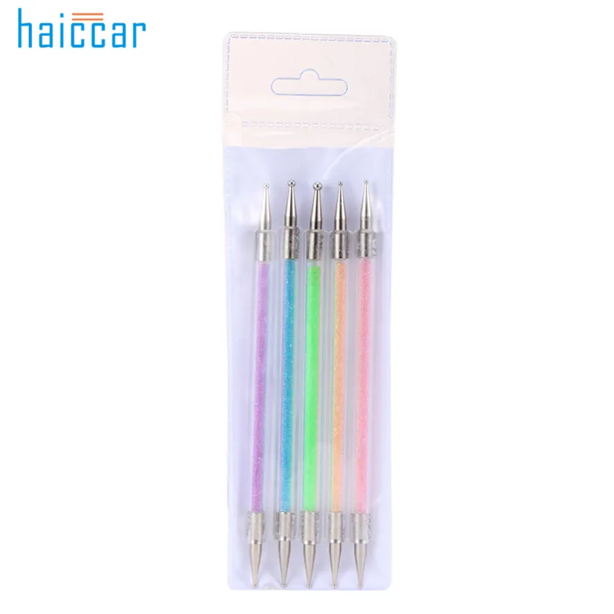 Инструмент для точечного маникюра HAICAR 5 шт. Pro 2 Way Crystal Dotting инструменты Рисование в
