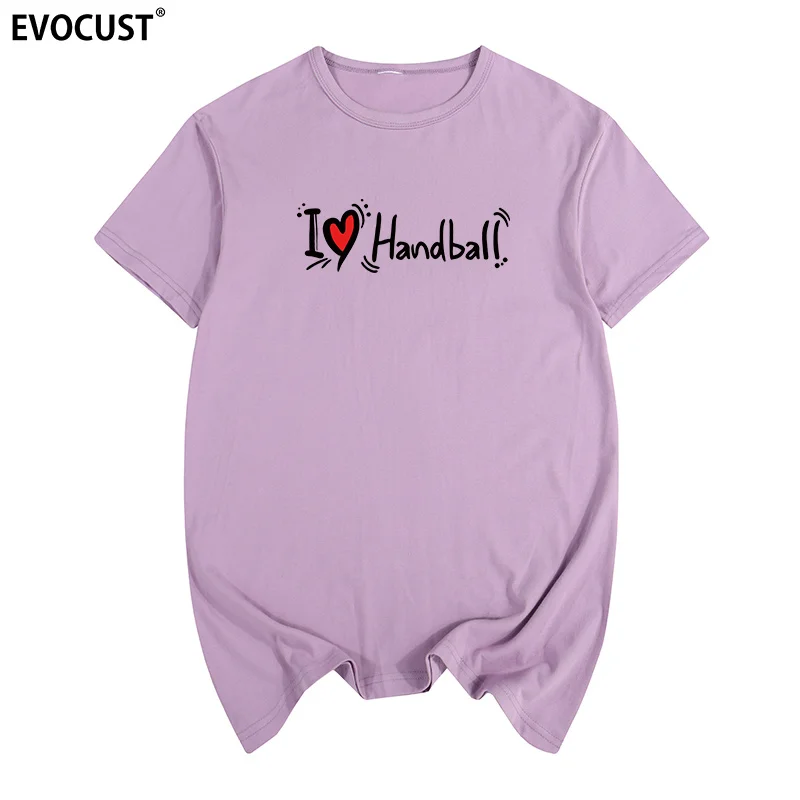 Футболка I love Handball хлопковая Мужская футболка новая женская летняя Удобная |