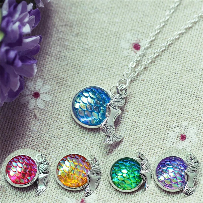 Рыбьей чешуи ожерелье 5 масштаб цвет русалка лакомство мерцающие Русалка