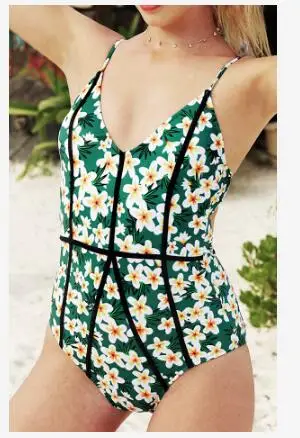 Женский сексуальный купальный костюм с принтом листьев 2019 | Спорт и развлечения