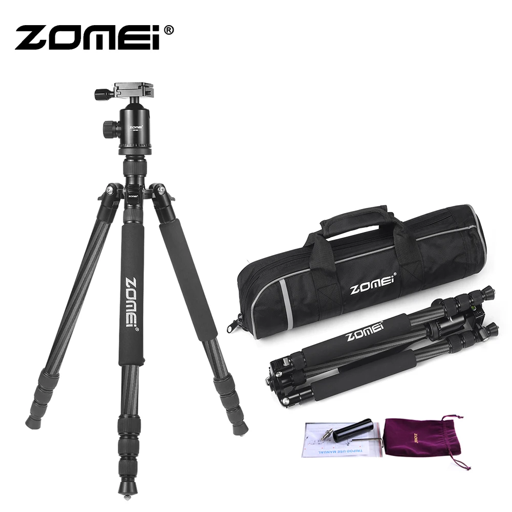 ZOMEI Z818C штатив для камеры и монопод из углеродного волокна дорожный с шаровой