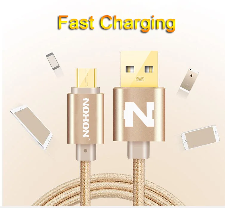 NOHON 3 м 2 м 1 м Micro USB кабель Быстрая зарядка Mirco USB кабели для samsung Xiaomi Android провод для зарядки мобильного телефона шнур для передачи данных