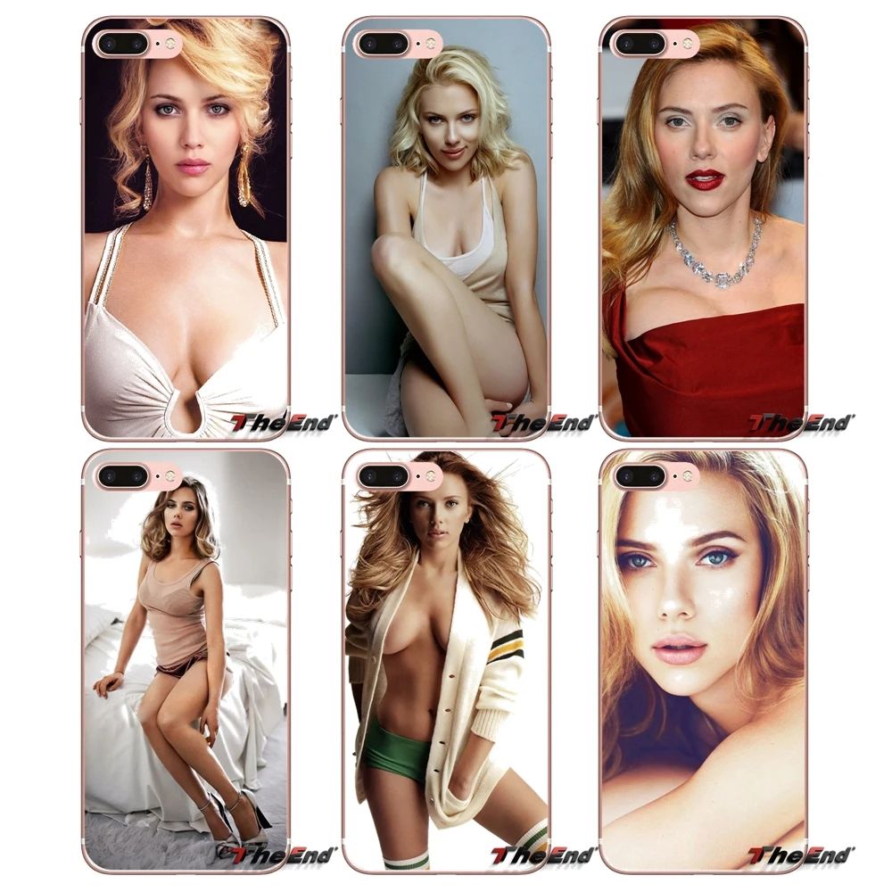 Прозрачные мягкие чехлы Scarlett Johansson для Sony Xperia Z Z1 Z2 Z3 Z5 compact M2 M4 M5 E3 T3 XA Aqua LG G4 G5 G3 G2 Mini