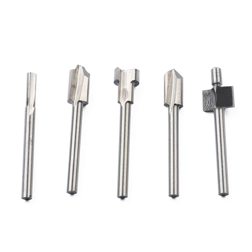 10pcs 3mm 1/8&quot HSS Wood Router Drill Bits Files Titanium Coated Mini Pocket Cutter Dremel Rotary Tool Set | Инструменты