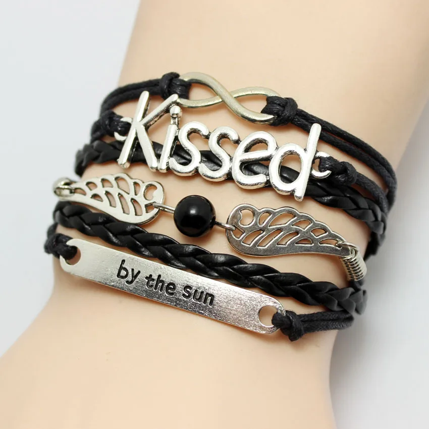 Fashion Infinite Birds Tree Anchor Rudder Love Charm Imitation Pearl Leather Multilayer Handmade Braid Wrap Bracelets for Woman | Украшения