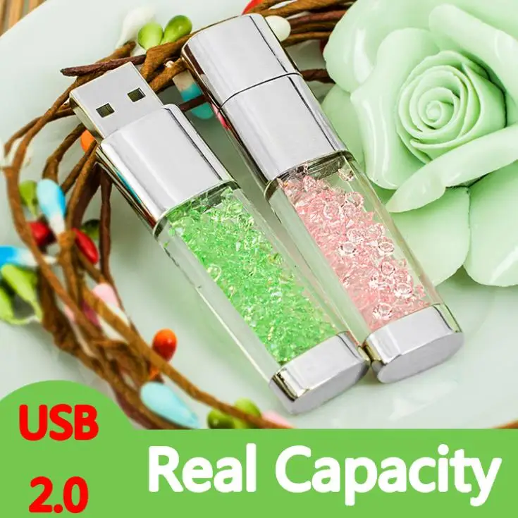 Флеш-накопитель Diamond 8 ГБ 16 32 64 губная помада ювелирное изделие мини Usb