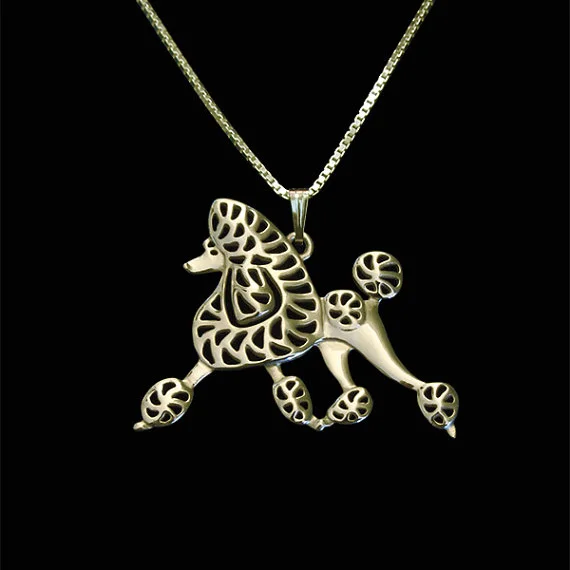 Украшение в виде пуделя с золотым и серебряным покрытием | Украшения аксессуары