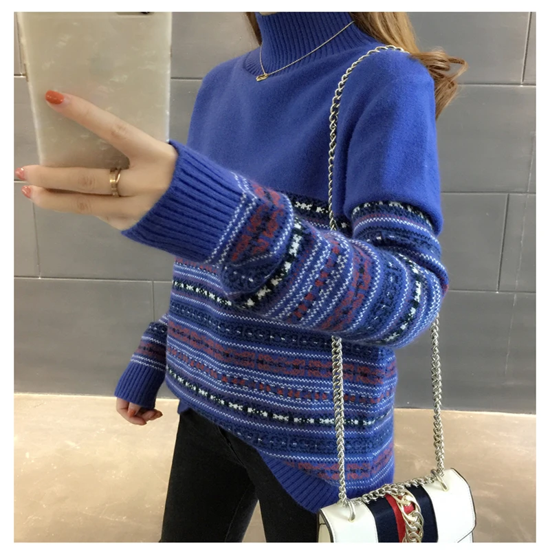 Осень-зима 2019 толстая теплая приталенная рубашка с воротником-стойкой в стиле