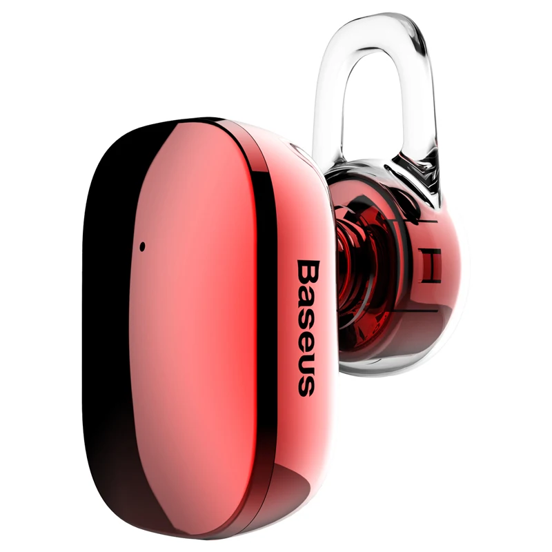 Red Baseus, мини Bluetooth наушники, беспроводные Bluetooth наушники с микрофоном, 4,1, ушные крючки, наушники, наушники для телефона - Цвет: Red