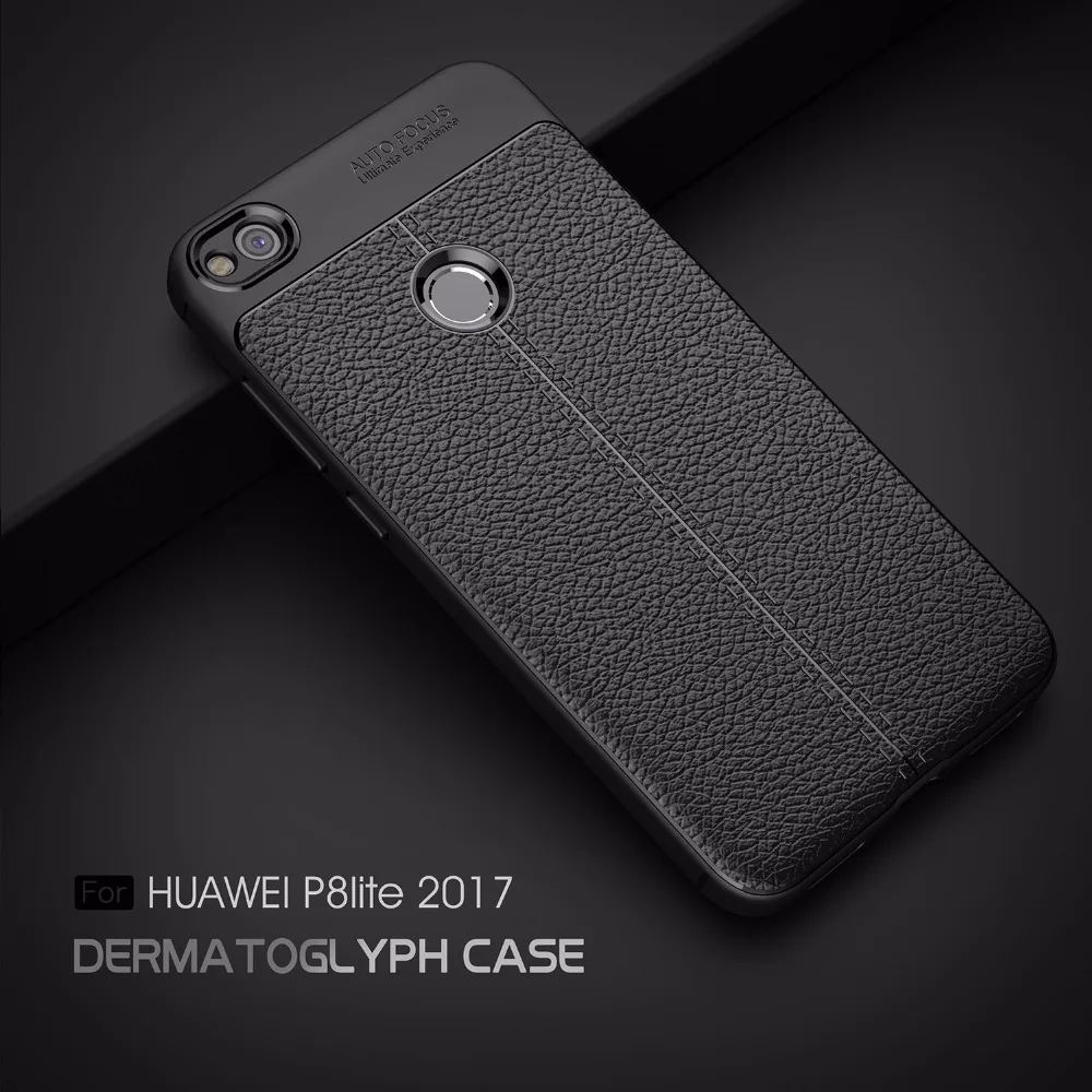 Карбоновый кожаный силиконовый чехол для Huawei P8 Lite чехол для Honor 8 Lite Мягкий ТПУ покрытие для чехла Fundas Capa на P9 Lite
