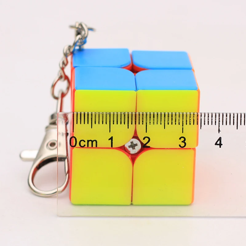 Moyu мини брелок 3x3x3 2x2x2 волшебный кубик головоломка наклейки скоростной куб