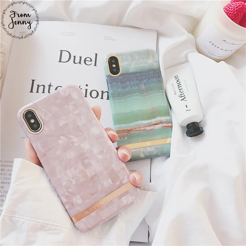 От jenny мрамор Pc чехол для iphone7 7 Plus 8 плюс 6 6splus X задняя крышка Мода Девушка Стиль