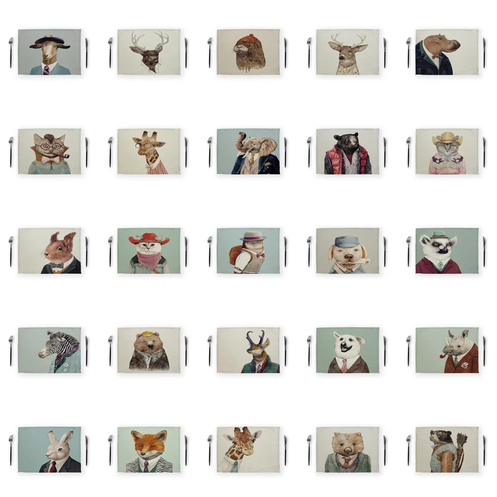 Салфетка из ткани в виде животных салфетка чайное полотенце медведь олень сова