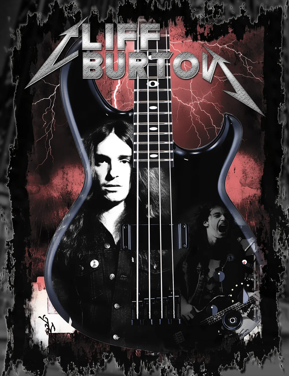 Новый черный Клифф Бертон Guitar Hero Metallica футболка убить их все тяжелый металл 100%