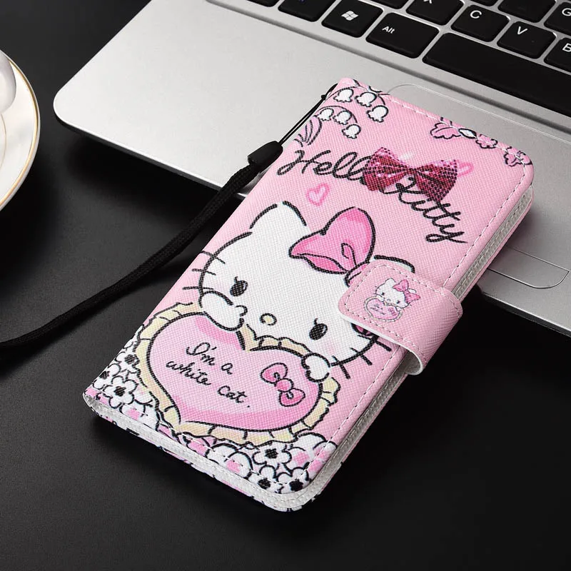 Kitty ТПУ чехол-бумажник чехол для samsung Galaxy A6 A7 A8 плюс A9 Coque для samsung Galaxy A10 A20 A20e A30 A40 A50 A60 крышка облегающий чехол - Цвет: Kitty