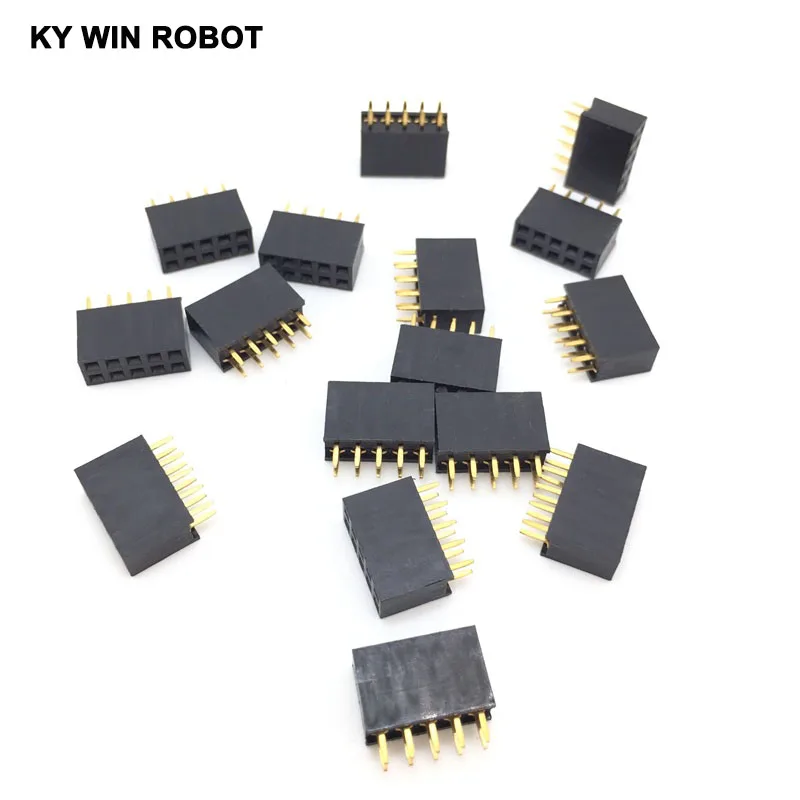 10 шт. шаг провода 2 54 мм 2*5p двойной прямой ряд Pin 5Pin гнездовой коннектор 2x5 иглы|strip