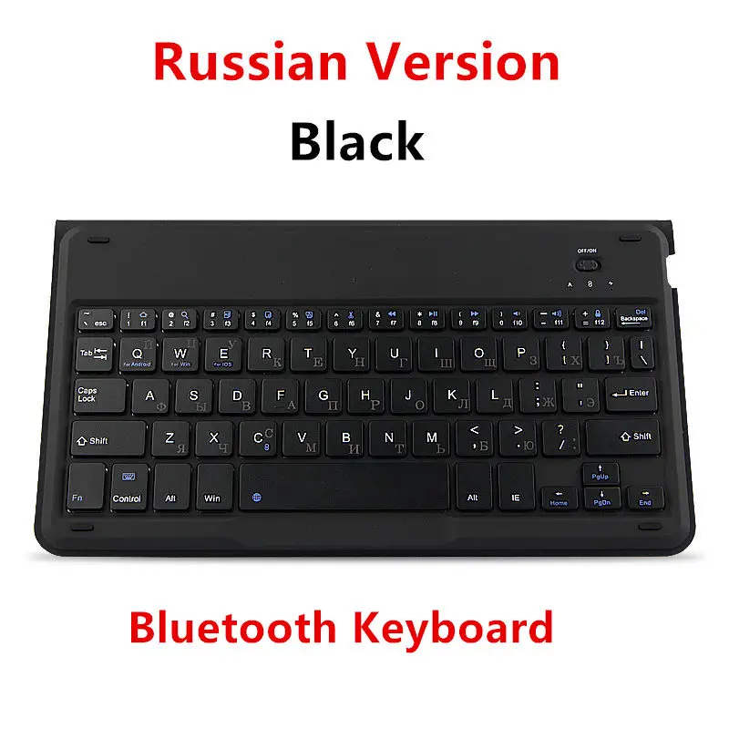 black Russian Bluetooth клавиатура для samsung Galaxy S9 S8 S10 Plus S8+ S10+ note8 Note 10 8 7 9 мобильный телефон беспроводной Bluetooth чехол-клавиатура - Цвет: black Russian