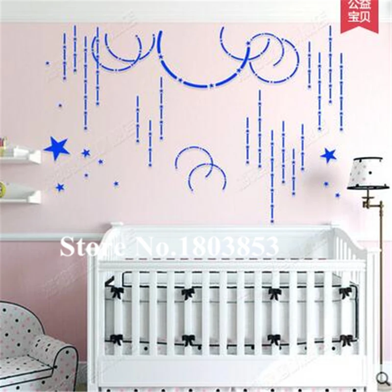 Великолепная Звезда 3d стерео акриловые наклейки на стену гостиной диван ТВ фон