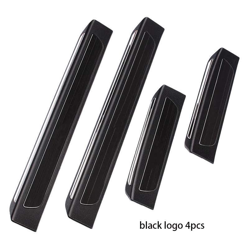 exterior black 4pcs Модификация дверного порога специальная приветственная защита педали пластина Внешняя дверная педаль для Lexus NX200 NX300 200T 300H - Цвет: exterior black 4pcs