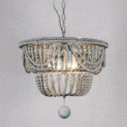 Люстра с деревянной бусиной, винтажныйРетропромышленныйФранцузский стилькухонный подвесной светильник, светильник для спальни