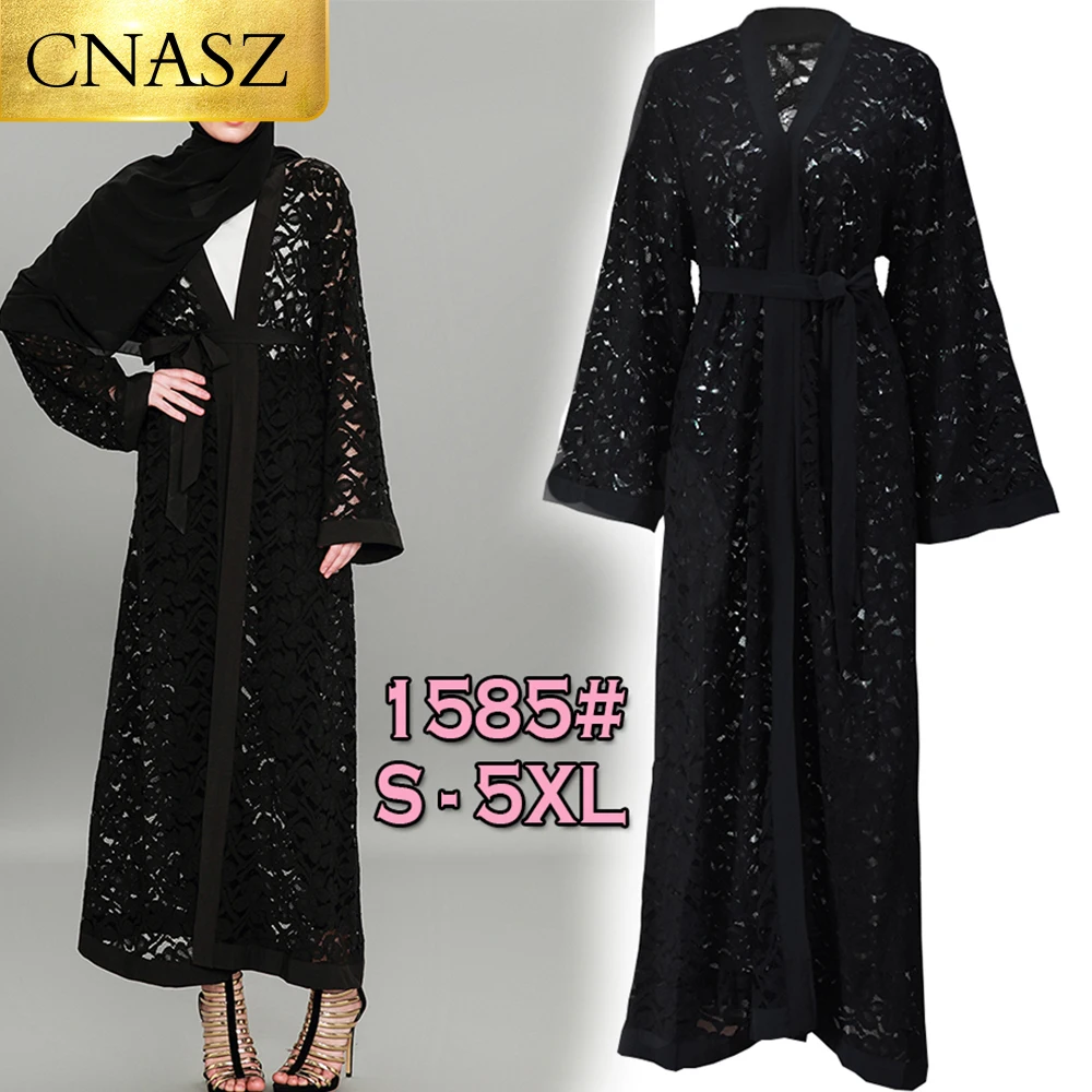 Кружевные вечерние платья сексуальные модные с поясом мусульманская одежда для