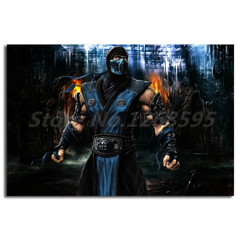 Настенный постер Mortal Kombat 9 рисунок на холсте с небольшими потерями | Дом и сад