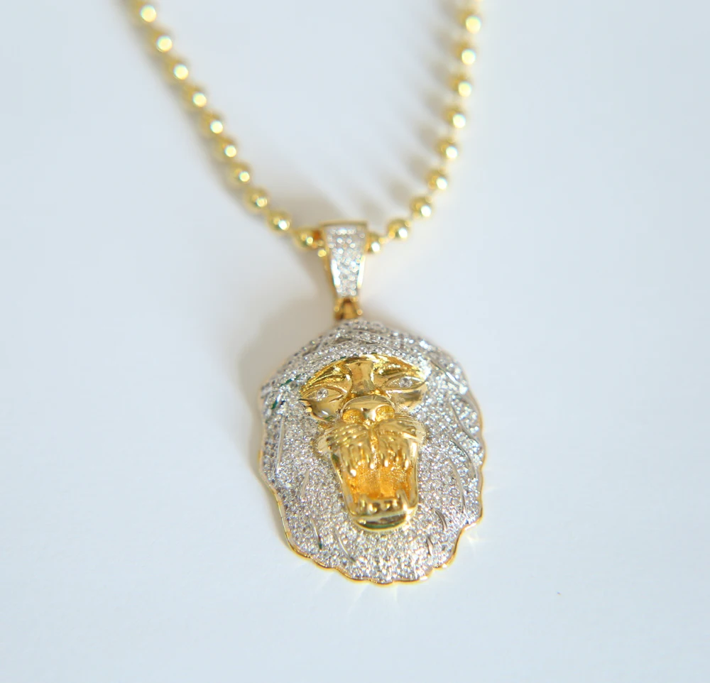 Ожерелье в стиле хип-хоп Африканский кулон золотого цвета и цепочка 3d крутой виде