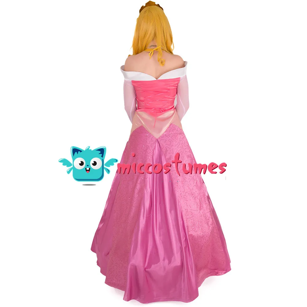 

Aurora . Rose Pink Cosplay Dress Costume Woman Halloween Outfit