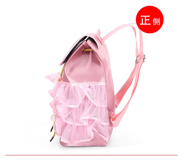 Балетная танцевальная сумка для девочек с золотым принтом розовые