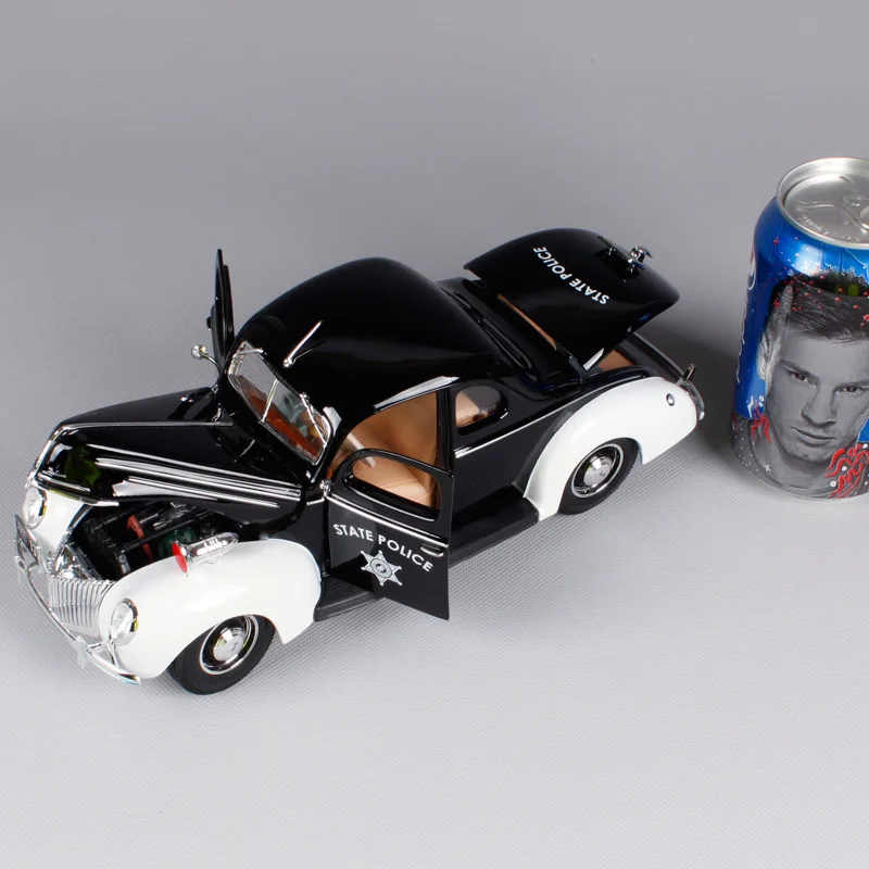 Maisto 1:18 1939 ford deluxe черный драгоценный автомобиль литье под давлением для полиции
