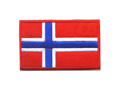 Norway Заплатка, национальный флаг в полоску, вышитый Россия, Турция, Франция, ЕС, Нидерланды, флаг, тактические военные нашивки, армейская Аппликация в полоску - Цвет: Norway