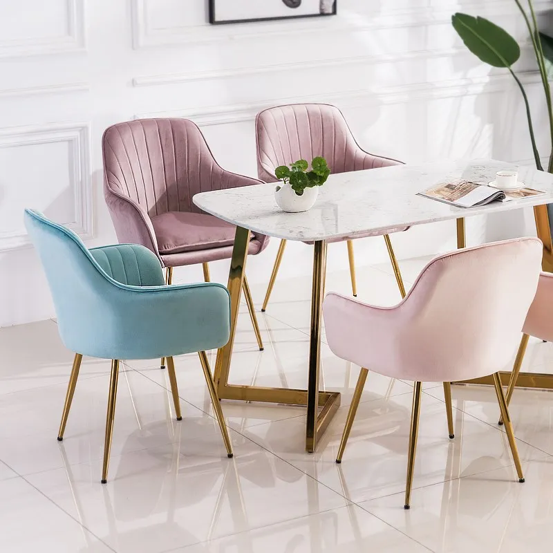 Современный обеденный стул современный минималистичный для макияжа кофейный