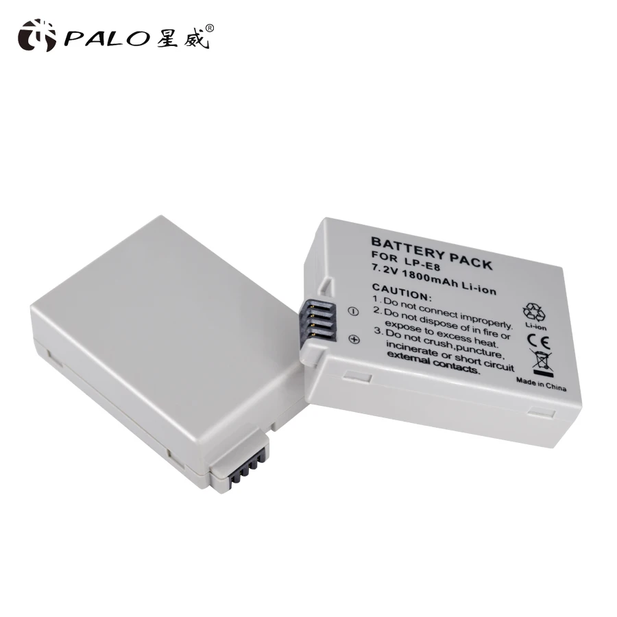 PALO 1/2/4 шт. LP-E8 Батарея пакет Bateria LP-E8 Lp E8 для Canon 550D 600D 650D 700D X4 X5 X6i X7i T2i T3i T4i T5i DSLR Камера