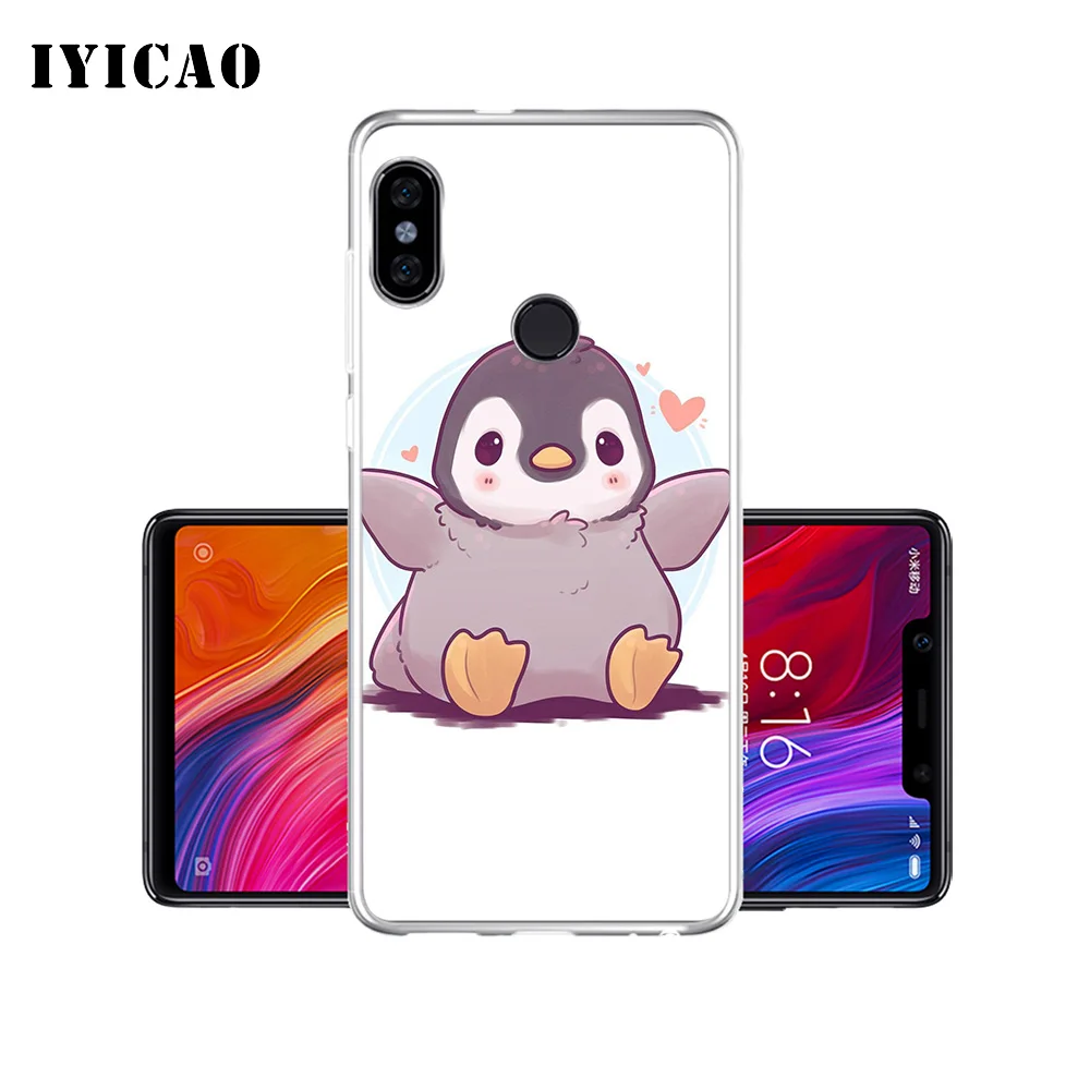 Мягкий силиконовый чехол для телефона IYICAO с милыми животными пингвинами Xiaomi Redmi 4A