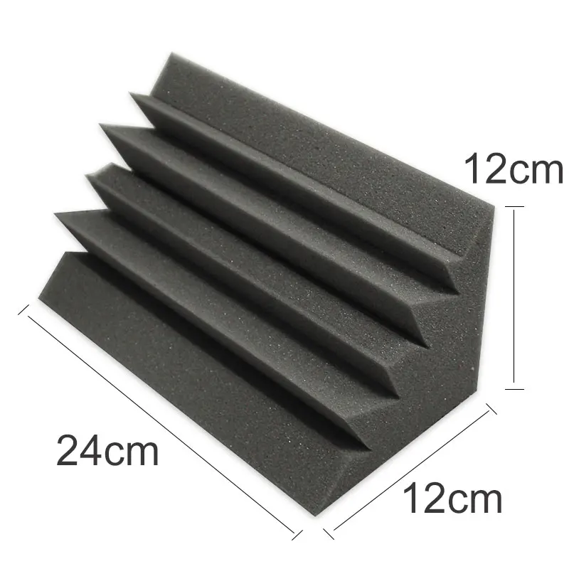 2 шт. 12x12x24 см (4 7x4 7x9 4 дюйма) Акустическая пенная панель бас ловушки