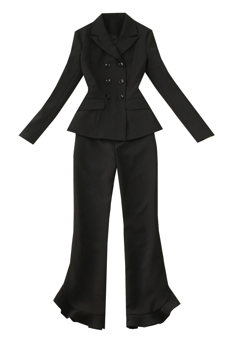 2019 New Womens Two Piece Sets Korean Woman Clothes Plus Size Tweed Tracksuit Solid Color Women's Overalls Suits | Женская одежда