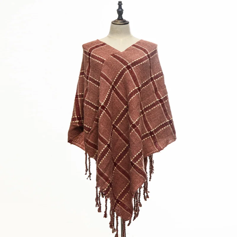 2017 новое поступление Женский Плюс Размер вязаный платок классическое клетчатое