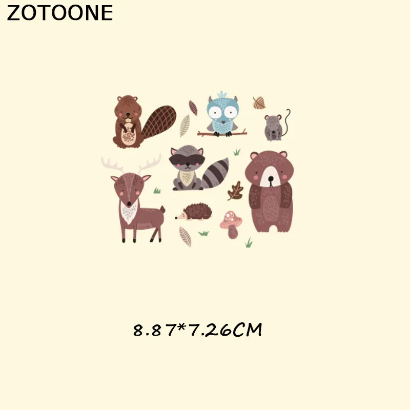 ZOTOONE/милые Мультяшные заплатки в виде животных для одежды с утюгом для поделок, аксессуары, украшение, принт на футболке, джинсы для детей