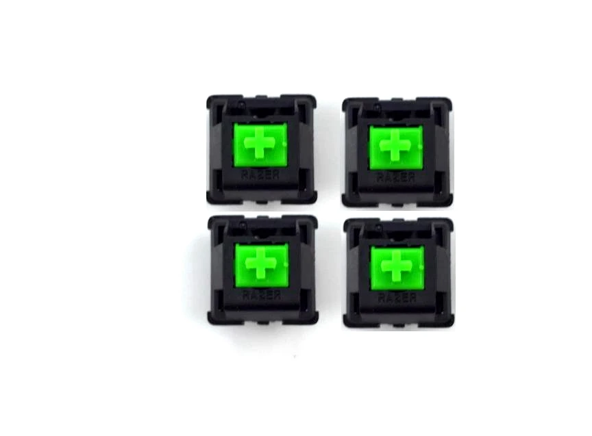 4 шт., зеленые RGB переключатели для игровой механической клавиатуры Razer Черная Вдова Chroma и других с 4-контактным светодиодным переключателем