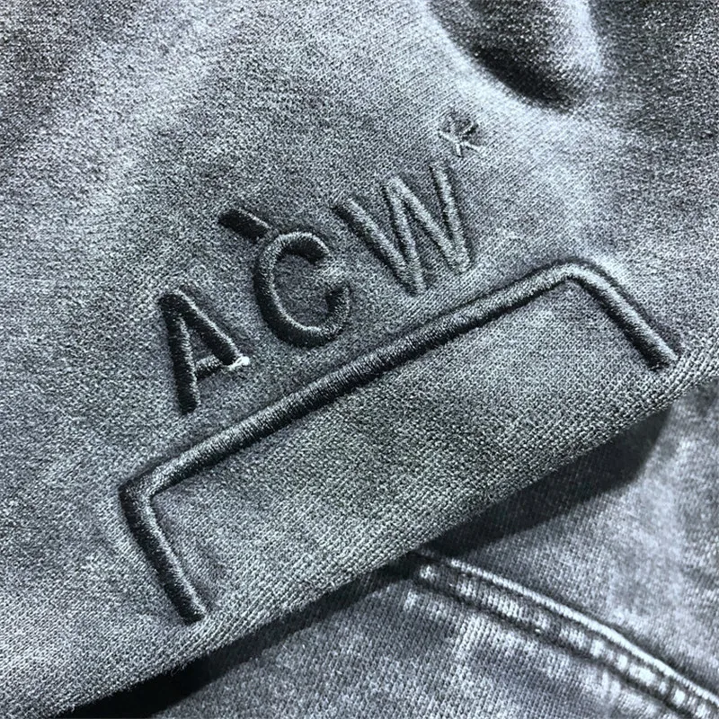 ACW A-COLD-WAL вышивка серый античный винтажный Женский Мужской лучшее качество толстовки Толстовка Модная Повседневная Хип-Толстовка Пуловер
