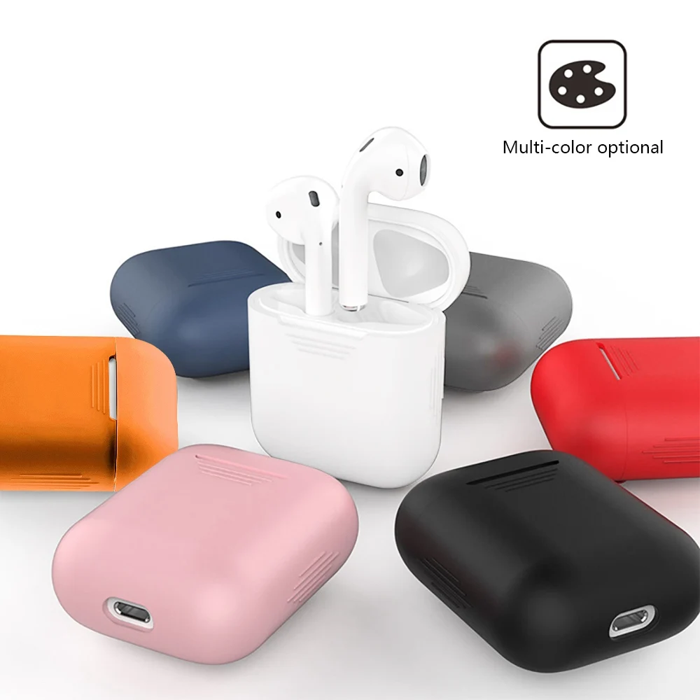 Чехол для Airpods силиконовый мягкий чехол беспроводных наушников Airpod аксессуары Air