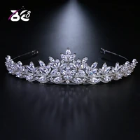 be 8 top quality jewelry aaa cubic zircon stone flower shape women crown wedding engagement gifts vintage hair accessories h138