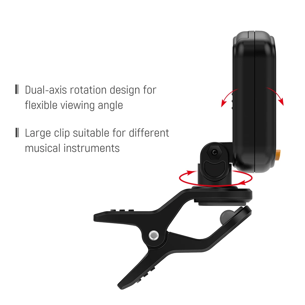 

AROMA AT-01A Rotatable Clip-on Tuner LCD Display for Chromatic Guitar Bass Ukulele Violin guitar Tunner guitar accessories