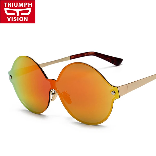 Мужские Круглые Солнцезащитные очки TRIUMPH VISION высококачественные металлические