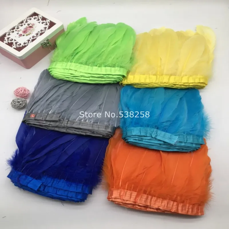 Многоцветная Опциональная отделка из гусиных перьев 2 м/лот витражная лента 15 ~ 18