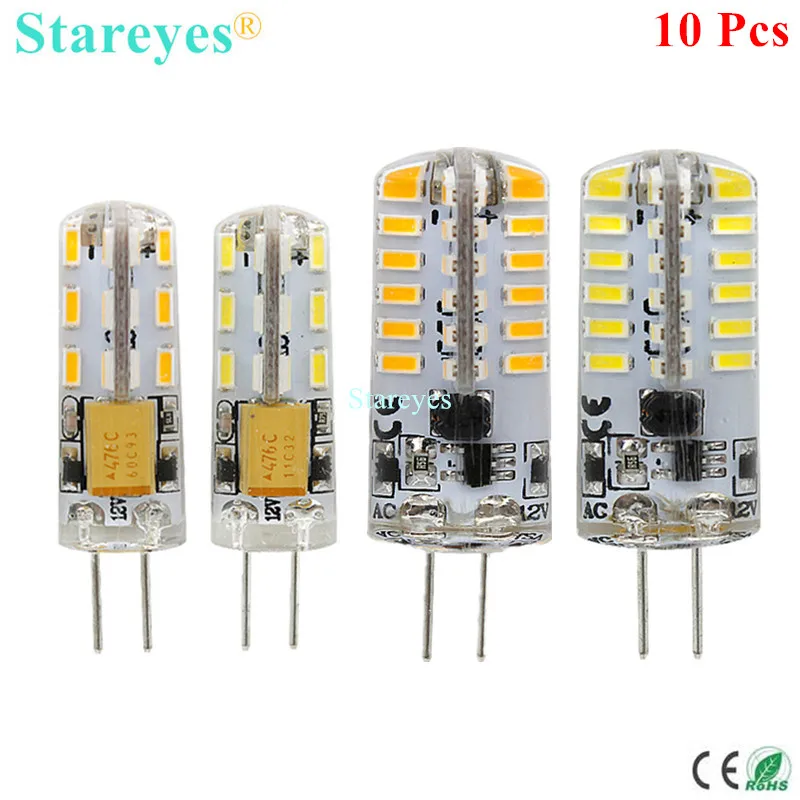 Бесплатная доставка 10 шт. G4 12 В постоянного тока 2 Вт 4 24 48 SMD 3014 светодиодная